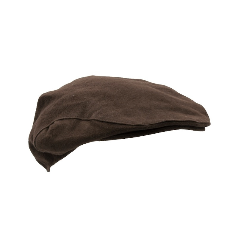 Made in UK Moleskin Shenmore Flat Cap Brown